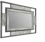 Massivmoebel24 - Spiegel Mango 76x4x122 Grau Lackiert Heavy Industry 155