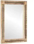 Spiegel Wandmontiert Braun Und Schwarz 70 X 50 X 3 Cm Glas Vidaxl