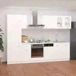 8-tlg. K&uuml;chenzeile Lyon Wei&szlig; Holzwerkstoff Vidaxl