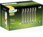 6x Led-lampe E27 R&ouml;hrenform T30 8w = 75w 1055lm 3000k Warmwei&szlig; 360&deg;