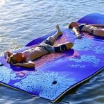 Costway - 270x180cm Wasserhaengematte, Wasserliege 300kg Tragkraft, Schwimmmatte