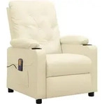 Massagesessel Creme Kunstleder Vidaxl
