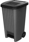 Eda - M&uuml;lleimer Outdoor 90 L Anthrazit/schwarz Mit Pl Und R&auml;dern