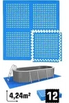 Eyepower - 4,2 M2 Poolunterlage - 12 Eva Matten 62x62 - Unterlegmatten Set - Pool