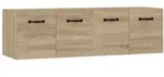 Vidaxl Wall Cabinets 2 Pcs Sonoma Oak 80x35x36,5 Cm Engineered Wood