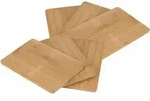 Bambus Schneide Brettchen - 6er Set - Holz K&uuml;chen Fr&uuml;hst&uuml;cks Sertvier Brett