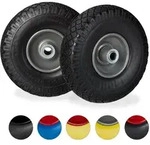 4 X Sackkarrenrad, Pannensichere Pu Vollgummireifen, 3.00-4" Stahlfelge, 20mm...
