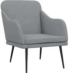 Sessel Hellgrau 63x76x80 Cm Stoff Vidaxl