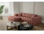 Ecksofa Designersofa Chantal In Stoff Opera Velvet Koralle Ottomane Links