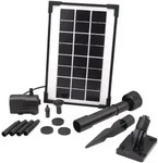 Pompe Font&auml;ne - Ubbink - Solarmax 250 - Durchfluss 200 L/h - Solarpanel 6v 160ma -