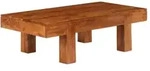 Couchtisch Massivholz Mit Honigfarbenem Finish 100x50x30 Cm Vidaxl