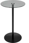 Metall Beistelltisch Rund Mit Glasplatte - 53 X 35 Cm - Couchtisch Im Modernen