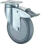 Bs Rollen - Lenkrolle Mit Totalfeststeller Rad-&oslash; 80 Mm Tragf&auml;higkeit 80 Kg Mit