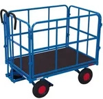 Variofit Handpritschenwagen Mit 4 Rohrgitterw&auml;nden Luftbereifung 940 X 640 Mm