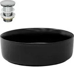 Luxebath - Ml-design Waschbecken Aus Keramik In Schwarz Matt &Oslash; 360 X 120 Mm Mit