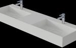 Wandwaschbecken Bernstein Twg231 Mineralguss Wei&szlig; Matt 153cm
