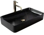 Rea - Aufsatzwaschbecken Denis Schwarz Stone Matt