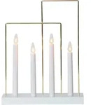 Fensterleuchter 'glossy Frame', 4-flammig, Wei&szlig;