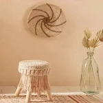 Atmosphera - Hocker - Makramee Und Holz Cr&eacute;ateur D'Int&eacute;rieur