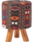 Homescapes Hocker Kilim-design Holzf&uuml;&szlig;e 32 Rund
