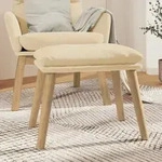 Fu&szlig;hocker Cremewei&szlig; 45x29,5x35 Cm Samt Vidaxl