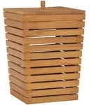 W&auml;schekorb 30&times;30&times;45 Cm Teak Massivholz Vidaxl