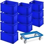 Brb 10er Spar-set Euro-beh&auml;lter Plus Transportroller, 600x400x320 Mm