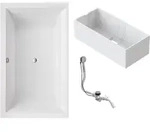 Schulte Badewanne Mare - 190 X 120 Cm, Sanit&auml;racryl, Wei&szlig; Gl&auml;nzend,...
