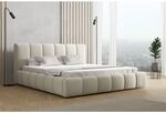 Polsterbett Doppelbett Giulia Komplettset 160x200cm Stoff Magic Velvet Beige