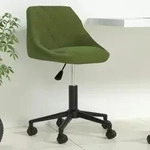 B&uuml;rostuhl Drehbar Hellgr&uuml;n Samt Vidaxl