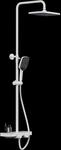 Bernstein - Duschsystem Thermostat Bs371 Wei&szlig; Matt Mit Ablagefl&auml;che Duschkopf
