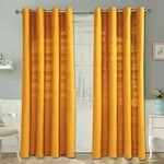 Homescapes Rajput Gardinen 2er Set Aus Baumwolle, 167 X 228 Cm, Senfgelb