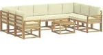 Outdoor-sofagarnitur 10 Pcs Wei&szlig; Und Creme 59 X 59 X 37 Cm Vidaxl