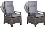 Devries 2x ""montana"" Dining/relax-sessel Gartenstuhl 60 X 67 X 109 Cm Grau