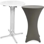 Outdoor Stehtisch Bellini, Klappbar, &Oslash;70cm, Anthrazit, Mit Husse