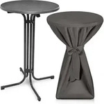 Outdoor Stehtisch Bellini, Klappbar, &Oslash;70cm, Anthrazit, Mit Husse