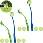 4 X Ballschleuder F&uuml;r Hunde, Ballwerfer Set, Inklusive 10 Tennisb&auml;lle, Ballwurfarm,