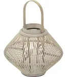 Ecd Germany Bambus Laterne, Windlicht 47 Cm, Holzfarbe, Gartenlaterne Mit Henkel &