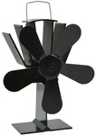 Ofenventilator W&auml;rmebetrieben 5 Bl&auml;tter Schwarz Vidaxl