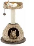Costway - 48x70,5cm Katzenbaum Mit Hoehle, Katzenkratzbaum Holz, Katzen Kratzbaum