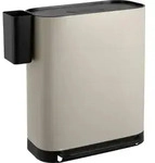 Svita Mlt2x30 M&uuml;lleimer Treteimer 60l 2 F&auml;cher Mit Deckel Taupe