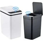 Relaxdays M&uuml;lleimer Sensor 2er Set, 9l & 15l, Elektrischer Deckel,