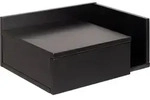 Ashlan Nachttisch 1 Schublade 1 Regal Schwarz.