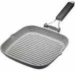 Masterclass Antihaft-grillplatte Mit Klappbarem Griff, Induktionskochfeld, 24 Cm