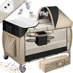 Kidiz - Babybett 3 In 1 Reisebett Kombi Set Baby Bett Mit Wickelauflage Moskitonetz