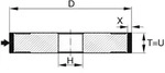 Tyrolit Cbn-teller-schleifscheibe Dxtxh (mm), 100x10x20, Typ: B126, 597490 B126