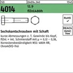 Sechskantschraube Iso 4014 M.schaft M 20 X 65 12.9 Flznl 480h Zinklamellenbesch.