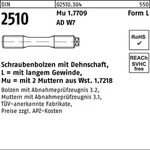 Din 2510 Form L Dehnschraube M24x95 1.7709 (21crmov5-7) Blank M. 2 Muttern