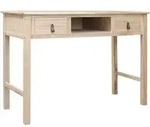 Vidaxl Writing Desk Natural 110x45x76 Cm Wood