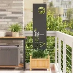 Vidaxl Garden Privacy Screen Black 32 X 140 Cm Cold-rolled Steel
